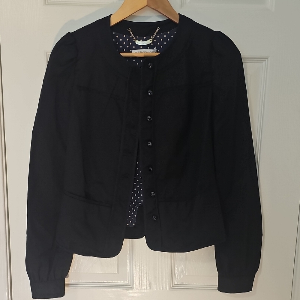 See By Chloe Elegant Detailed Wool Blazer Jacket